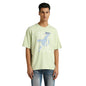 Green Graphic Print Short Sleeve Oversized T-Shirt