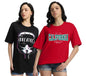 Juneberry Pure 100% Cotton Oversized Loose Baggy Fit Drop Shoulder Latest Aesthetic & Cool Graphic Prinred Half Sleeve T-Shirts