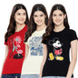 Preneum Womens Cotton Regular Fit Latest Graphic Stylish Printed Short Sleeves Casual T-Shirt || Trending & Styles (Pack 3), Re