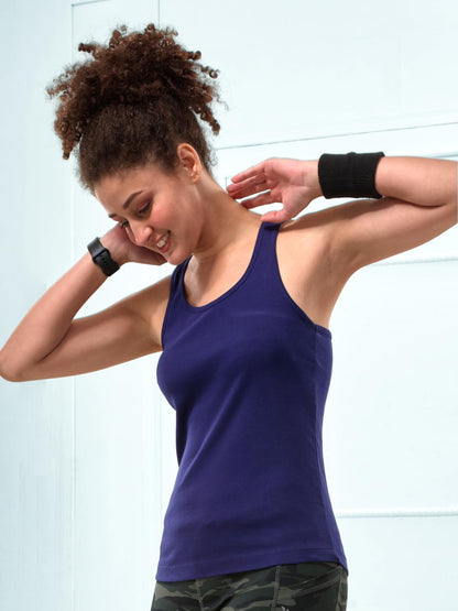 Lyra WomenS Stretchable Premium Cotton Racerback Tank Top