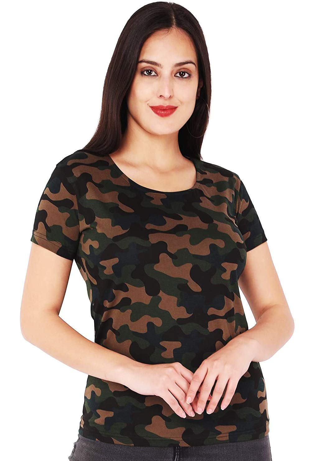 Veirdo Womens Short Sleeve T-Shirt for Casual Wear