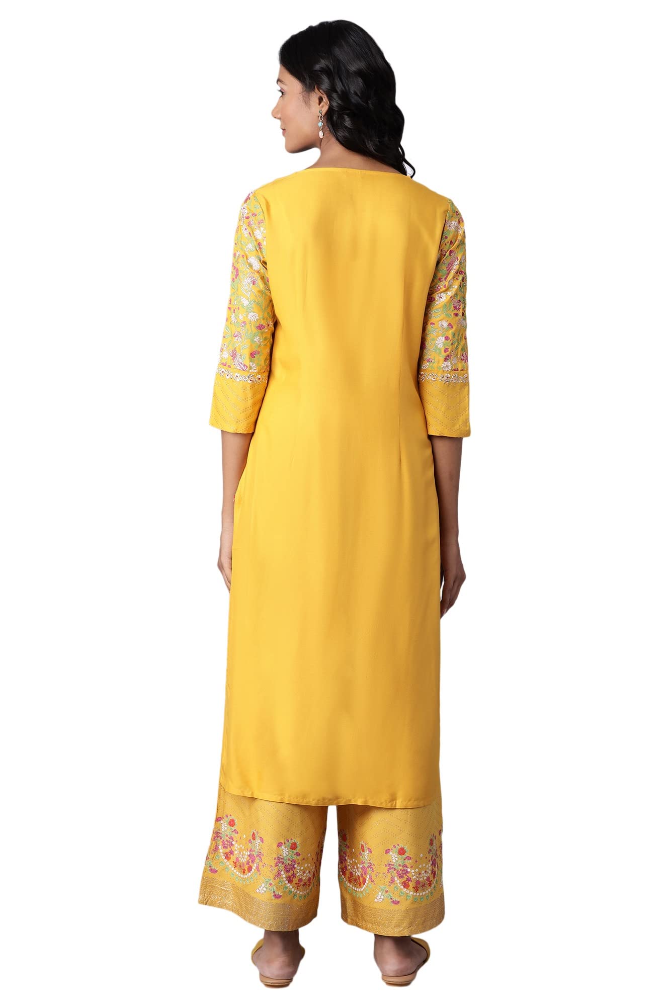 W for Woman Women's Viscose Straight Panelled Kurta