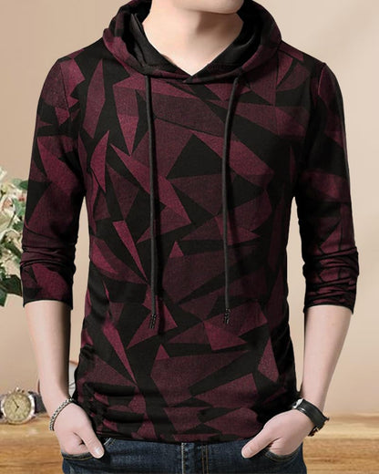 Noble Monk Men Stylish Printed T-Shirt (Pack Of 2) | Full Sleeve | Hooded Neck | Combo Hoodies For Men