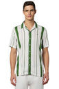 Allen Solly Men Striped Casual Half Sleeve Short Sleeve Shirt