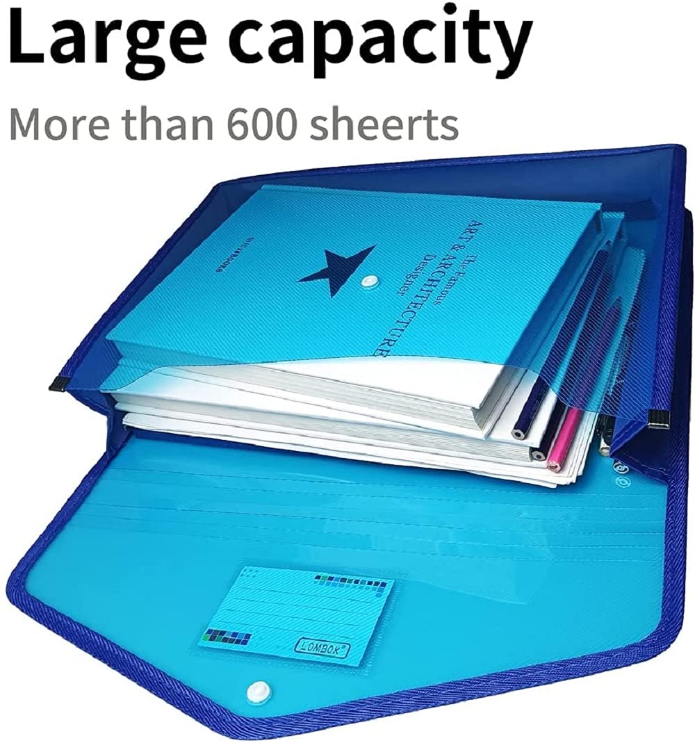 Fedus Document Holder Envelope Folder,File Storage Bag Withsnap Button Transparent Plastic File For Document File Holder/Documen