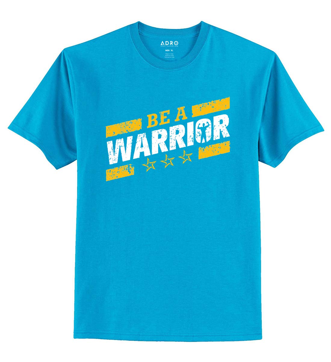 ADRO Be A Warrior Design Printed T-Shirt for Men (RNR-S36-WAR-MI)