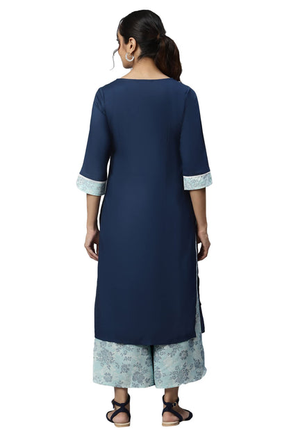 Aurelia Women's Floral Print Rayon Kurta Set with Culottes