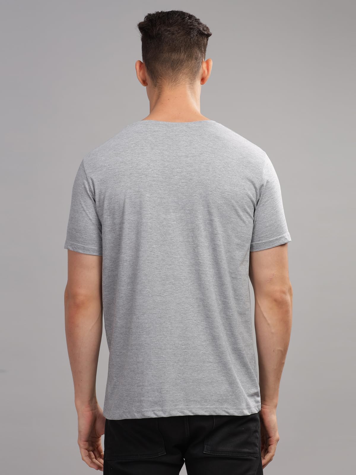ADRO USA American Flag Printed Cotton T-Shirts for Men (R22-M-NWW-GR_Grey)