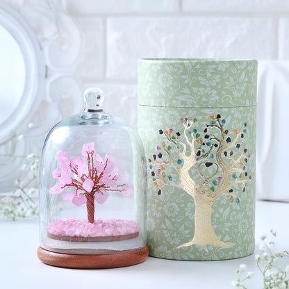 Astrotalk Rose Quartz Dome Crystal Tree | Nurture Bonds & Inner Peace | Feng Shui Items for Good Luck | Housewarming Gifts | Aesthetic Home Decor Items | Valentine Gift for Girlfriend