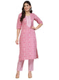 LookMark Women's Cotton Blend Regular Kurta Set