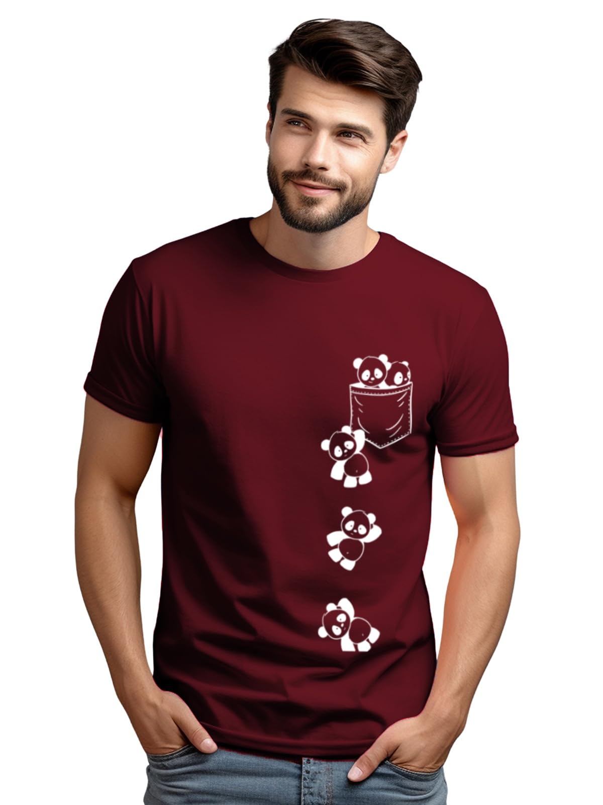 ADRO Tshirt for Men | Printed T Shirt for Men | 100% Cotton T-Shirt |Printed T Shirt | T-Shirts | RN24-POC