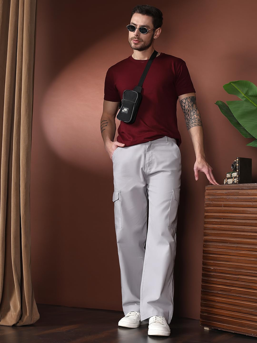 Kotty MenS Cargo Pants | Cotton Cargo Pants For Men | Comfortable & Stylish Cargos(Grey,30)