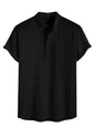 Greciilooks Solid For Casual Stylish Textured Regular Fit Black