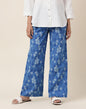 Fabindia Women's Regular Palazzo (1030651BLUE_Blue