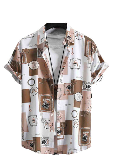 Leriya Fashion Shirts For Men || Rayon Block Print & Preppy Short Sleeves Shirt || Revere Coller MenS Shirts || Beach || Outing