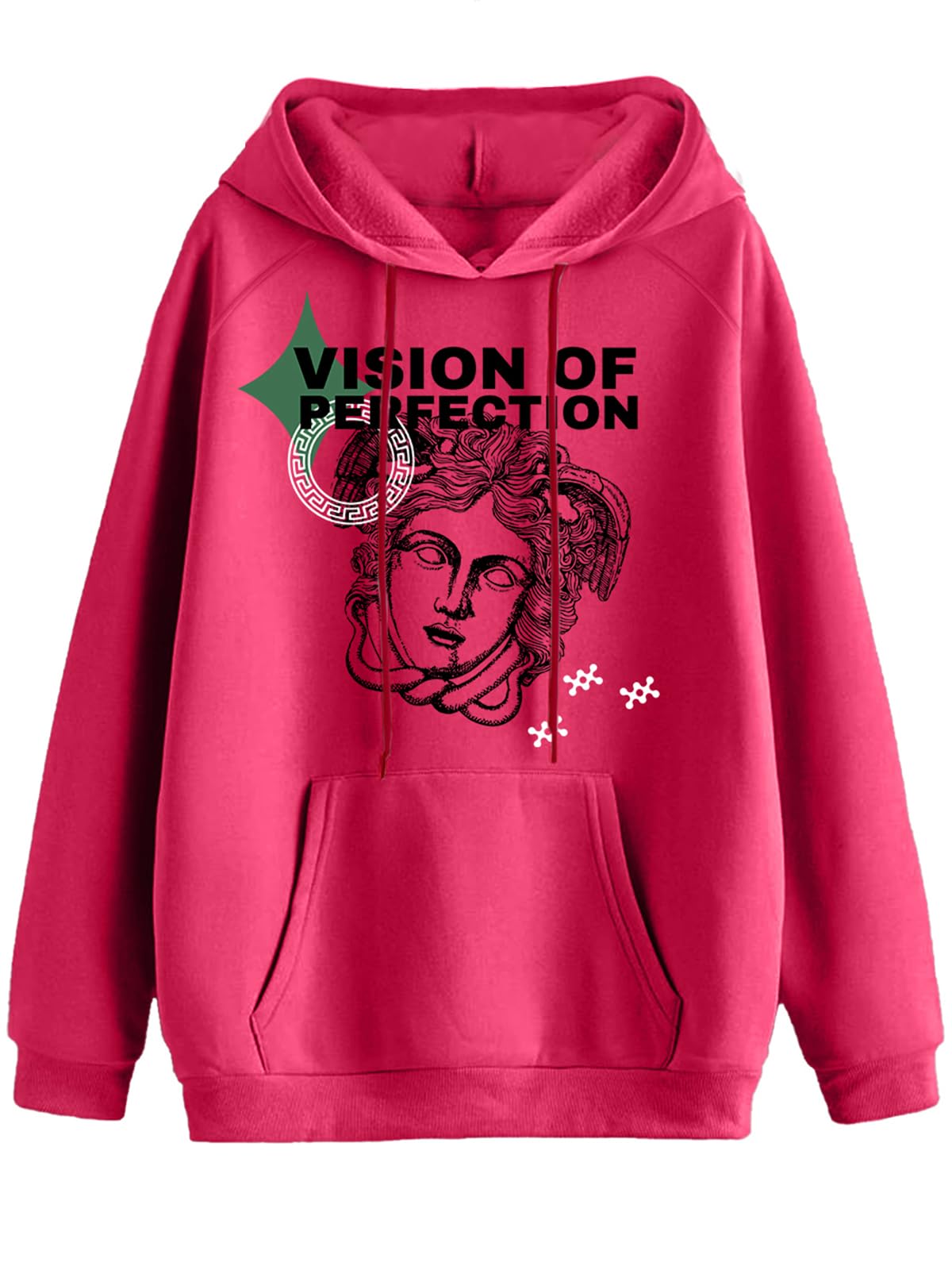 Veirdo Mens Cotton Fleece Regular Fit Graphic Printed Full Sleeve Hoodie