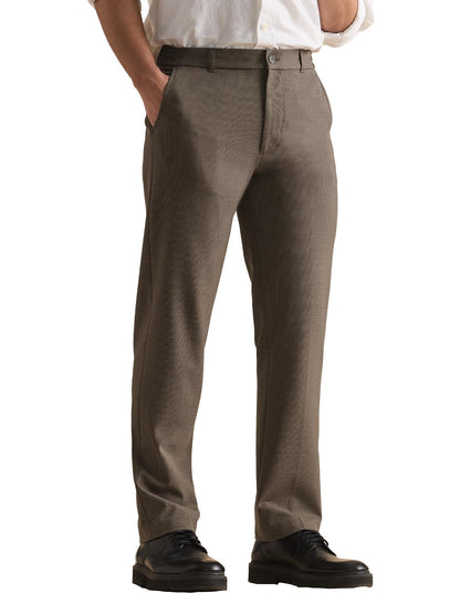 The Souled Store Super Pants: Men and Boys Solid Polyester Viscose Elastane Blend Classic Fit 4-Way Stretch Wrinkle-Resistant Tr