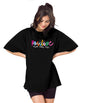SHODOX Womens Pure Cotton Printed Oversized T-Shirt (Pack of 1)