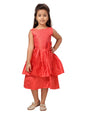 Aarika Girl's Silk Skater Knee-Length Dress (MD-22143_Gajri_22)