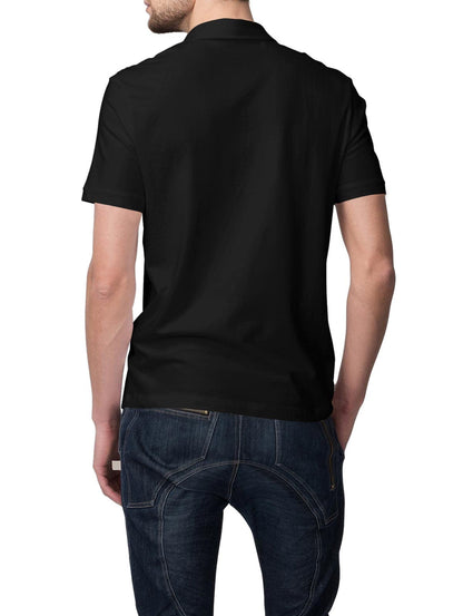 Nobero MenS Boys Black Plain Cotton Round Neck Golf Tees Black Casual Sports Gym Wear Collared Polo T-Shirts For Mens Boys Cott