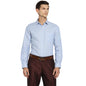 Turtle Men Sky Blue Cotton Printed Slim Fit Shirts