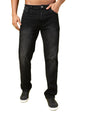 Rigo Cotton Denim Jeans for Men | Solid Jeans for Men | Stretchable, Slim FIt & Straight Fit Jeans for Men Black