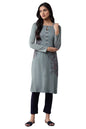 W for Woman Women Acrylic Regular Fit Light Embroidered A-Line Regular Kurta