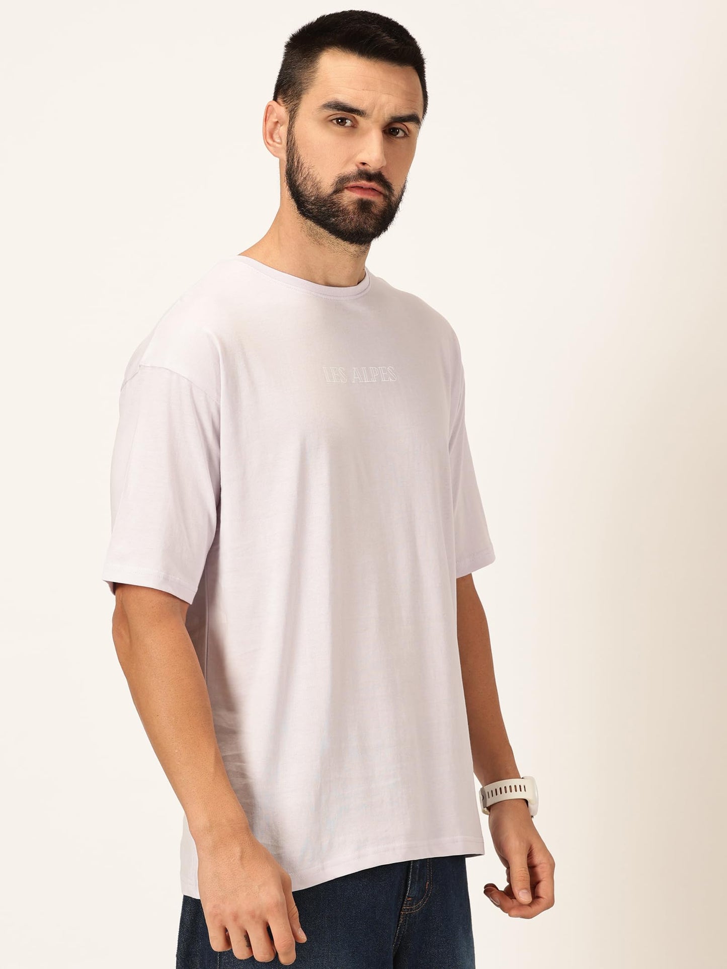 Thomas Scott Mens Oversized Fit T-Shirt (TSKOversized_Lavender Les Alpes