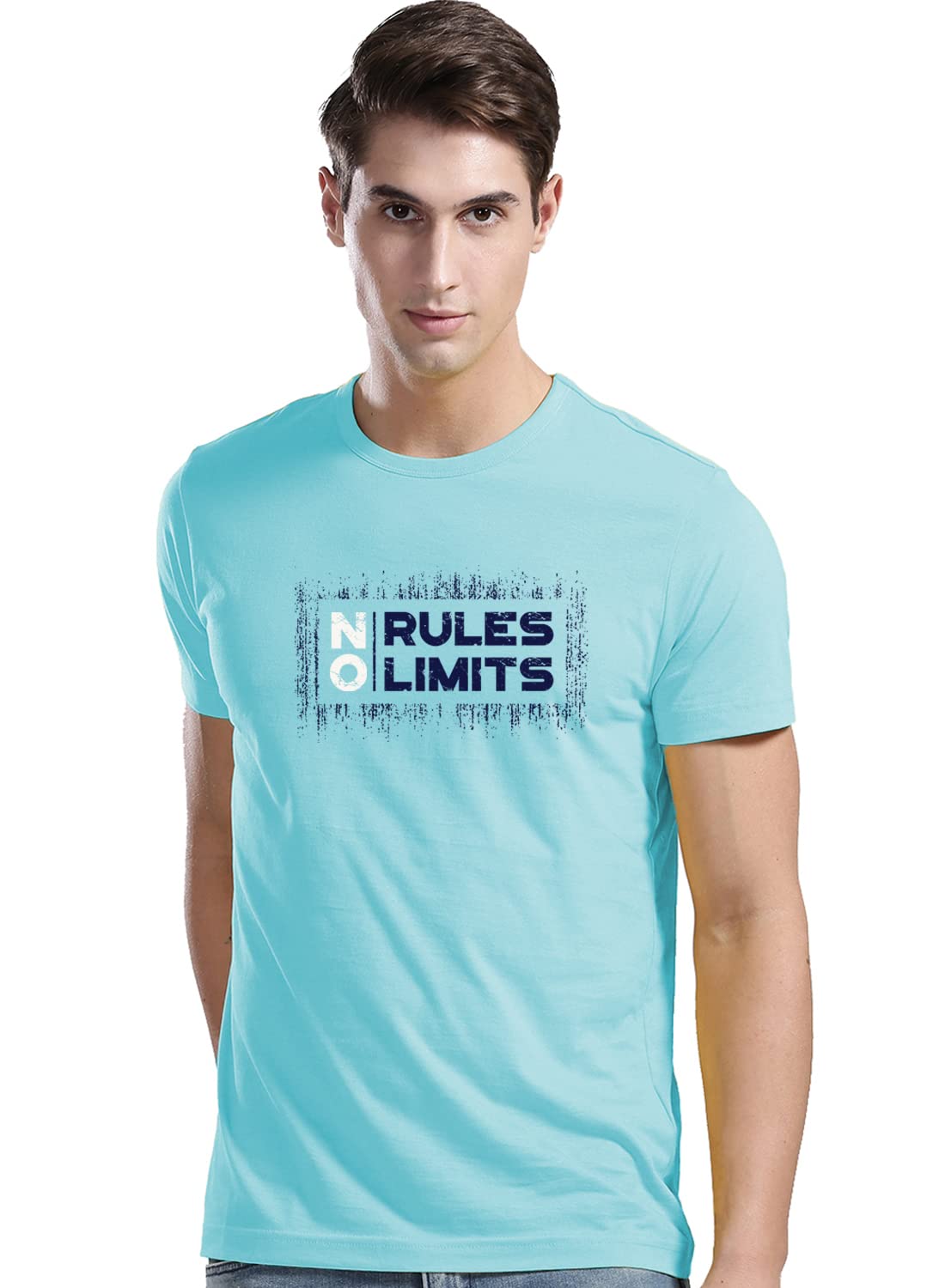 ADRO No Rules No Limits Mens Printed T-Shirt (RNR-M-LIM-MI_Mint)