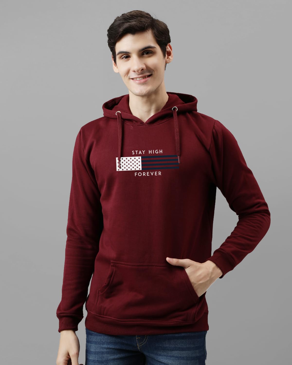 ADRO Hoodies for Men | Printed Hoodie for Men | Cotton Hoodie | Mens Hoodies | Sweatshirt for Men | Hooded Hoodie | H24-FLAG