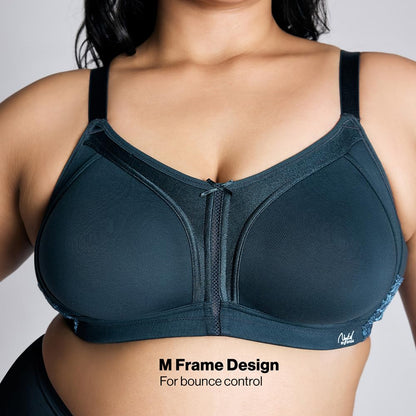 Nykd By Nykaa WomenS Full Support M-Frame Heavy Bust Everyday Cotton Bra | Non-Padded | Wireless | Full Coverage| Bra, Nyb101, D