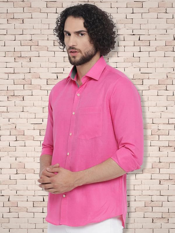 Tee Projekt Cotton Spread Collar Long Sleeve Shirt for Men Formal Shirt Casual Men Shirt