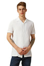Dennis Lingo MenS White Half Sleeve Cuban Collar Solid Textured Relaxed Fit Casual Shirt