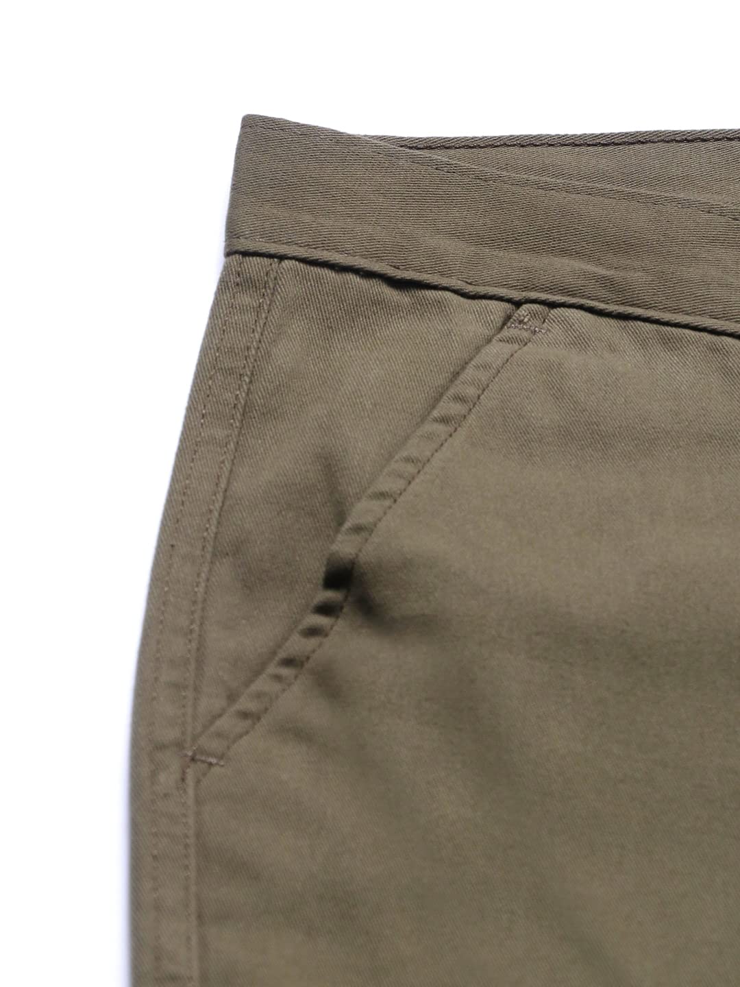 Dennis Lingo Slim Fit Light Olive Solid Cargo Jogger for Men