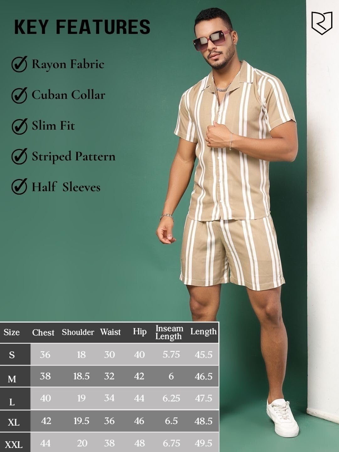 Rigo Printed Co-Ord Set for Men | Casual Shirt & Shorts Night Suit Set | Lounge-wear Nightdress Pajama Set for Mens & Boys | Nig