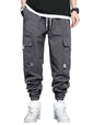Shasmi Grey Mens Casual Joggers with Elastic Waist, Multi-Pocket Design, Boys Casual Cargo Joggers Men Track Pant for Men ll T