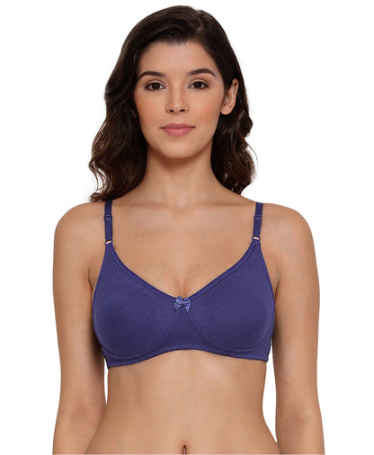 Lyra WomenS Cotton Non Padded Wire Free Seamless Bra Royalblue