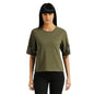 Pepe Jeans WomenS Solid Relaxed Fit T-Shirt (Pl505922_Olive Green
