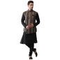 Kisah Men Printed Kurta Jacket Set, Full Sleaves, Knee Length, Straight, Regular Fit, Mandarin Collar Ethnic Wear