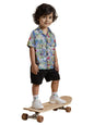 The Souled Store Tom & Jerry: Comics Boys Short Sleeves Collared Neck Button Front Multicolor All Over Printed Viscose Shirts (2