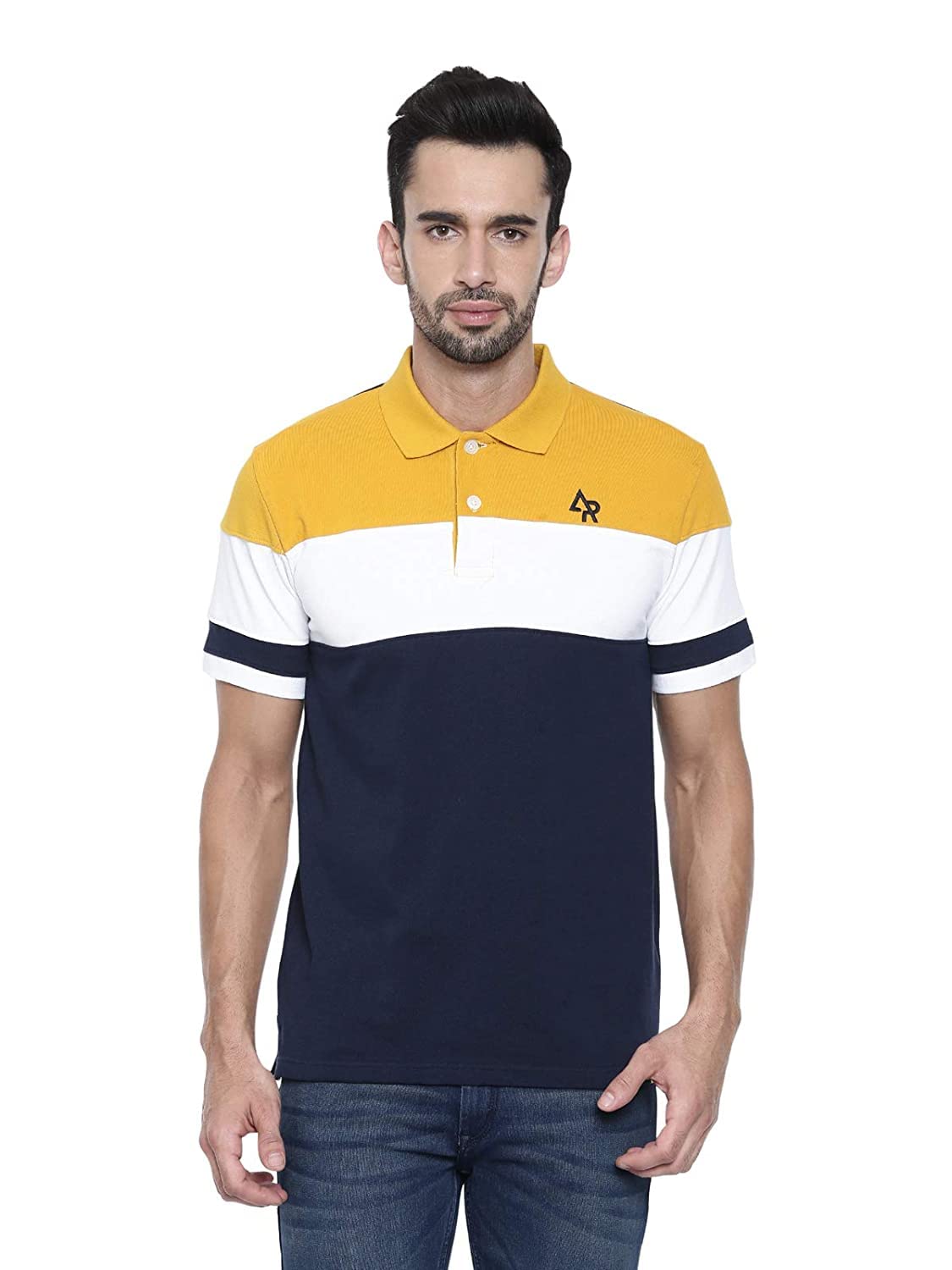 ADRO Branded Polo T-Shirts for Men (Yellow)
