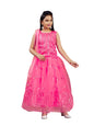Aarika Girls Ethnic Wear Gajri Colour Sequin Embroidery Net Lehenga Choli Set (4-10 Years)