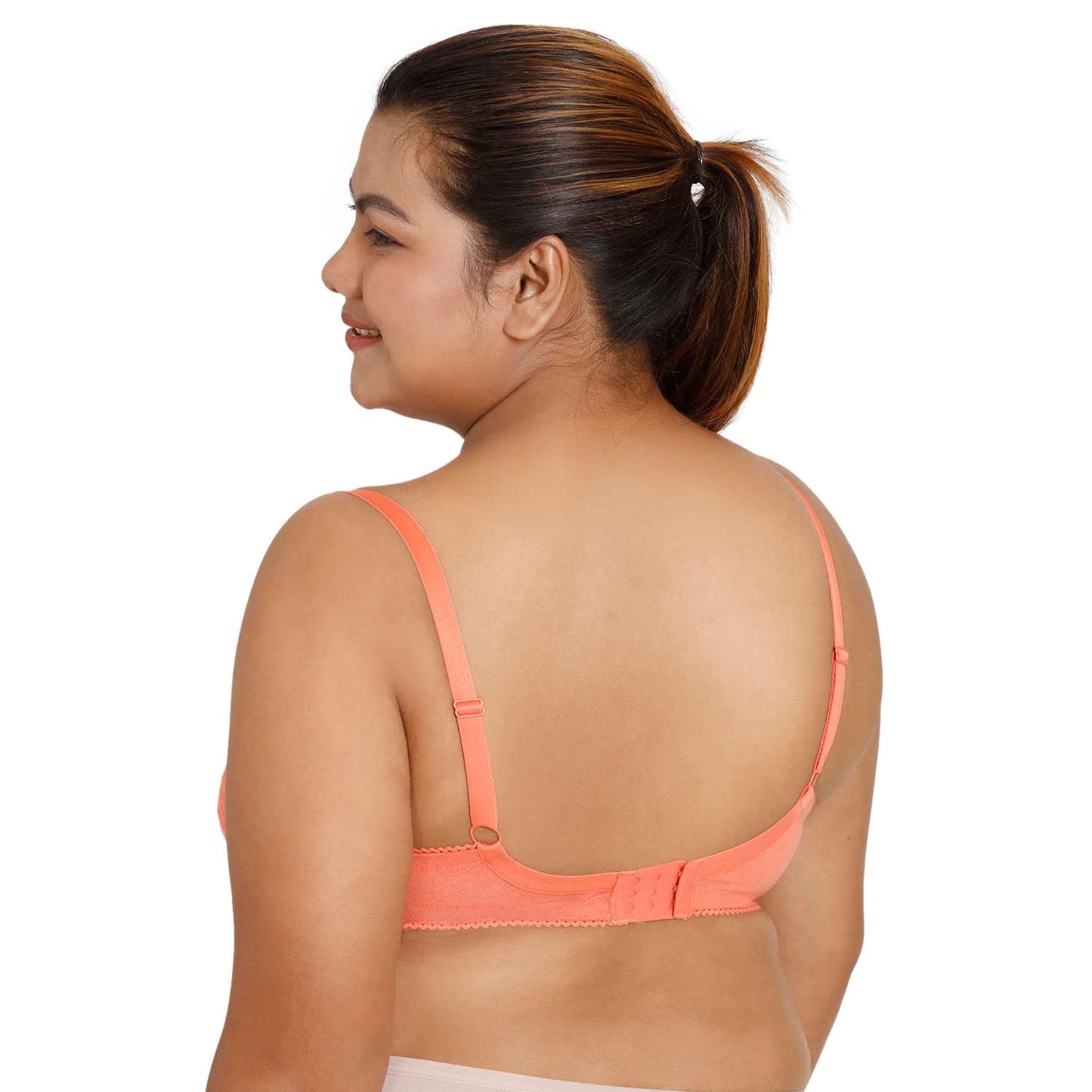 Rosaline by Zivame Womens Polyester Cotton Non Padded Wired Casual Full Coverage Super Support Bra (Pack of 2) (RO1292FASHAPINK