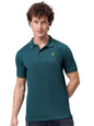 The Indian Garage Co Men Slim Fit Solid Polo Collar Tshirt
