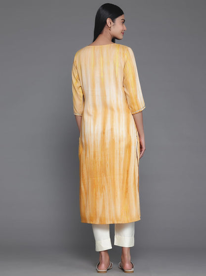 Libas WomenS Cotton Regular Kurta (26818_Yellow