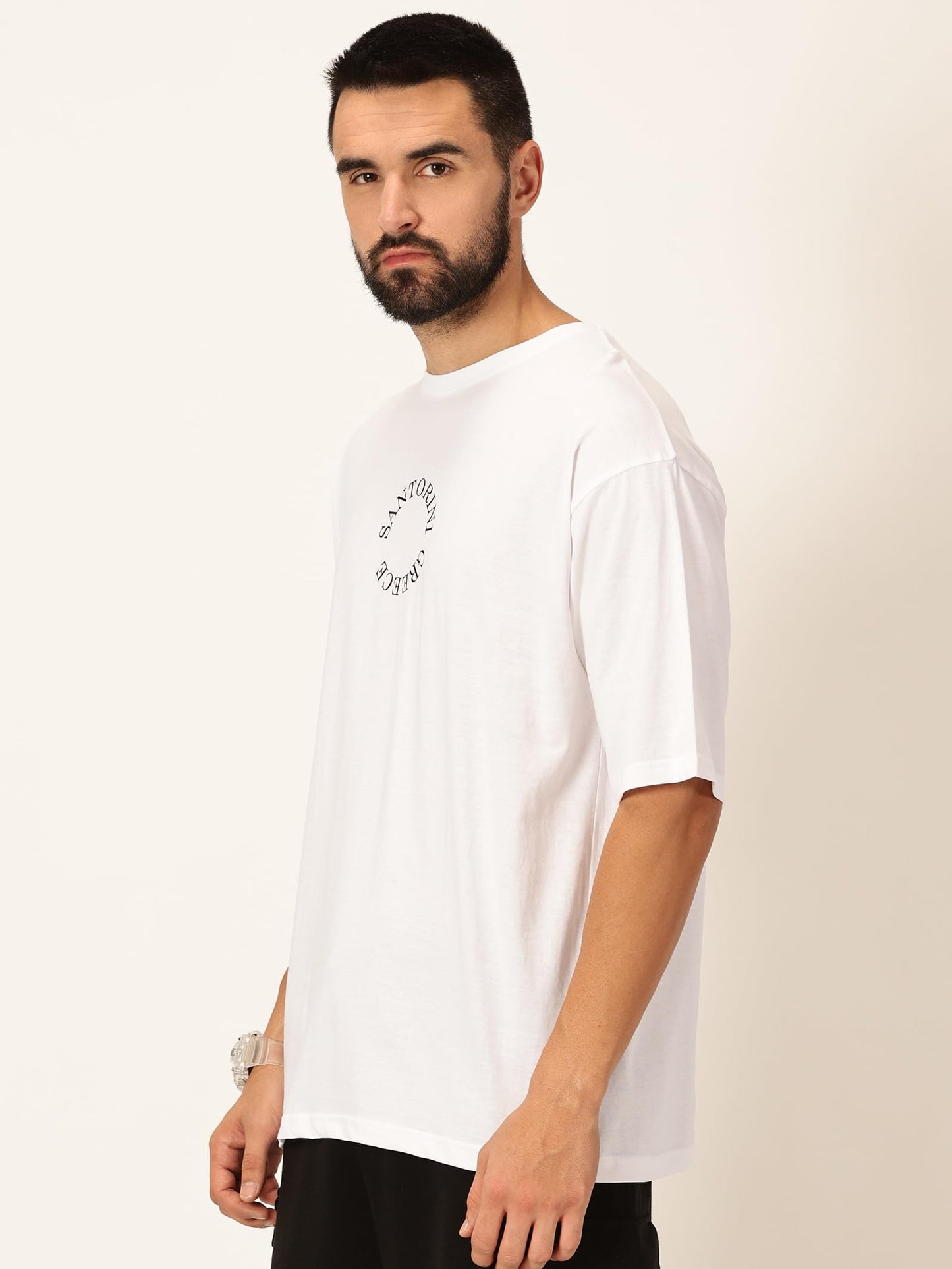 Thomas Scott Mens Oversized Fit T-Shirt (TSKOversized_White Greece