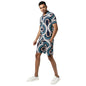 Campus Sutra Mens Navy Blue Printed Regular Fit Co-Ords Set For Casual Wear | Cotton Blend Fabric | Stretchable | Clothing Set
