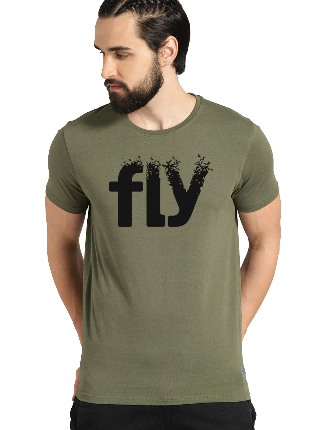 ADRO Fly Mens Cotton Printed T-Shirts (R21-M-FLY)