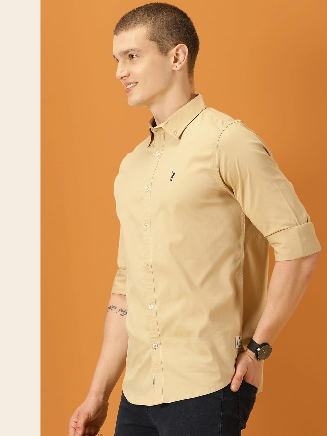 Thomas Scott Mens | Solid | 100% Cotton | Regular Fit | Button Down Collar | Casual | Shirts for Mens (Available in Plus Size)