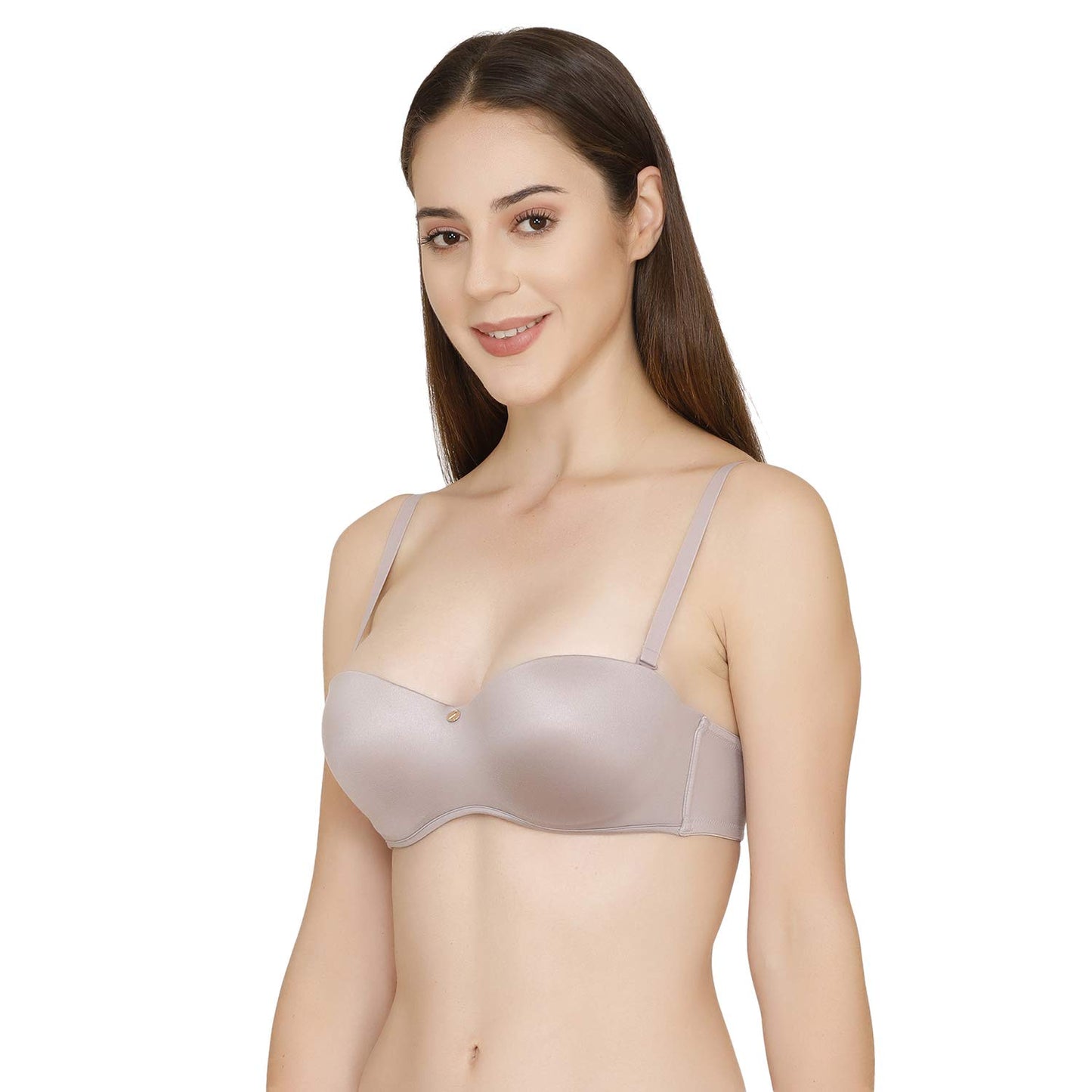 Zivame Womens Rayon Padded Underwire Full Coverage Bra Grey